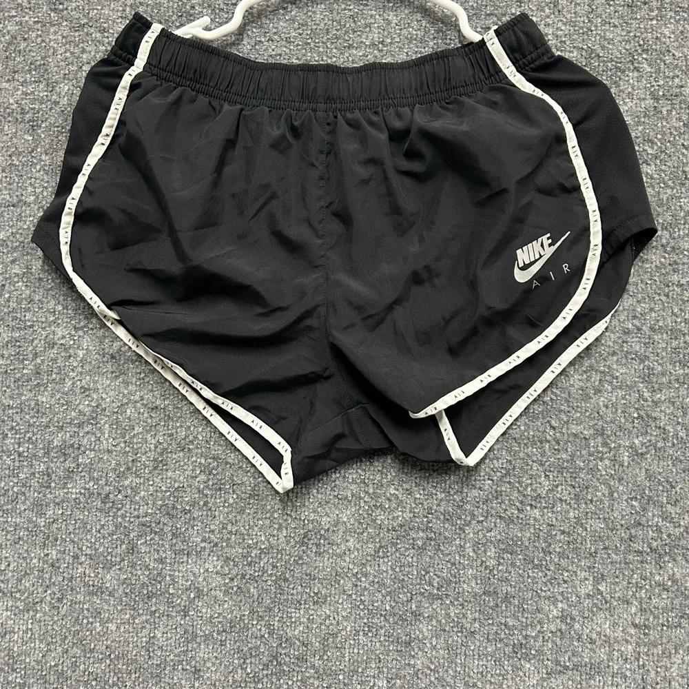 Nike Athletic Shorts Womens Size M Black Air Dri-Fit Logo Running Performance